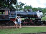 Com o Rodrigo e a Rosana, no parque nas antigas instalações da ferrovia Madeira-Mamoré, em Porto Velho, capital de Rondônia